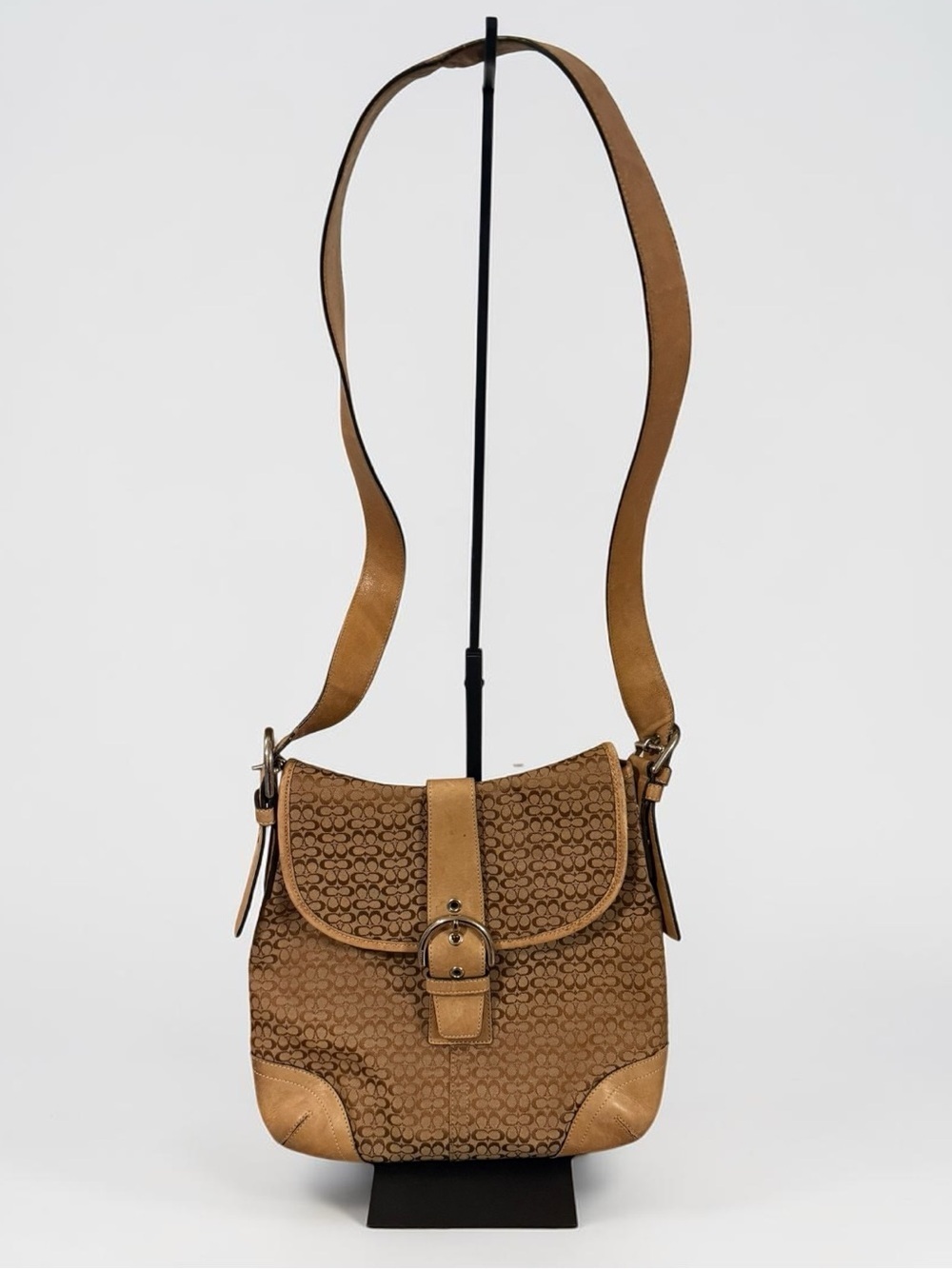 COACH Vintage Y2K Soho Jacquard Canvas Courier Crossbody Shoulder Bag 6376